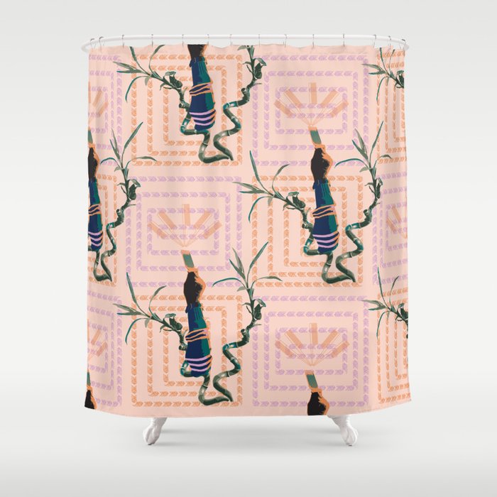 Dre's Queendom | Braids & Comb Shower Curtain