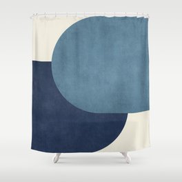 Halfmoon Colorblock - Blue Shower Curtain