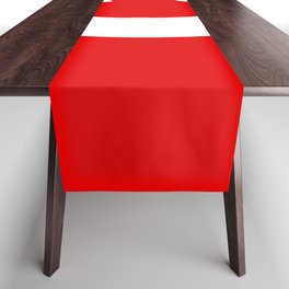 letter C (White & Red) Table Runner
