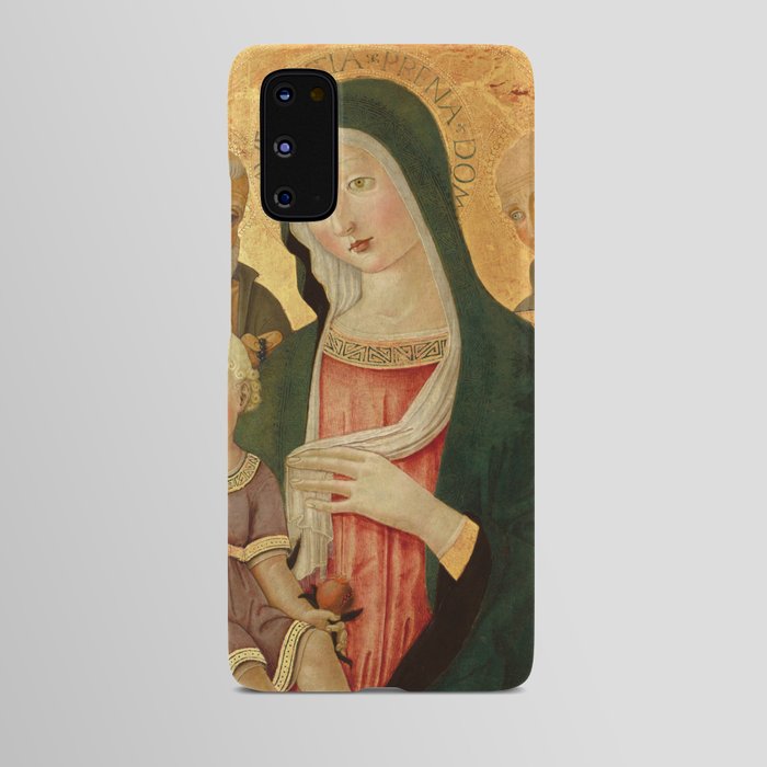 Madonna and Child with Saint Jerome and Saint Bernardino of Siena by Benvenuto di Giovanni Android Case