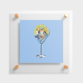 Blue Fish Lady Floating Acrylic Print