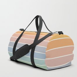 Gradient Arch XIII Retro Mid Century Modern Rainbow Duffle Bag