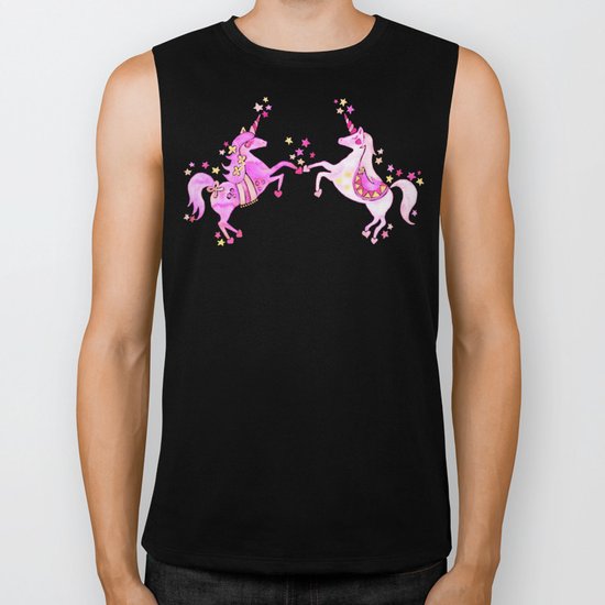 Pink Unicorns Biker Tank