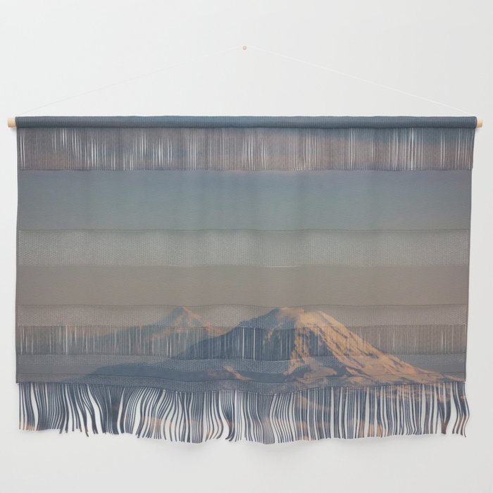 Three Mountain Peaks above the Clouds Wall Hanging
