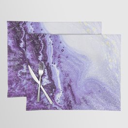 Purple Marble, Modern Marble Print, Luxury Geometric Art, Minimal Scandinavian Abstract Pattern Placemat