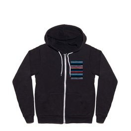 Red and Blue Patchwork 2 Zip Hoodie