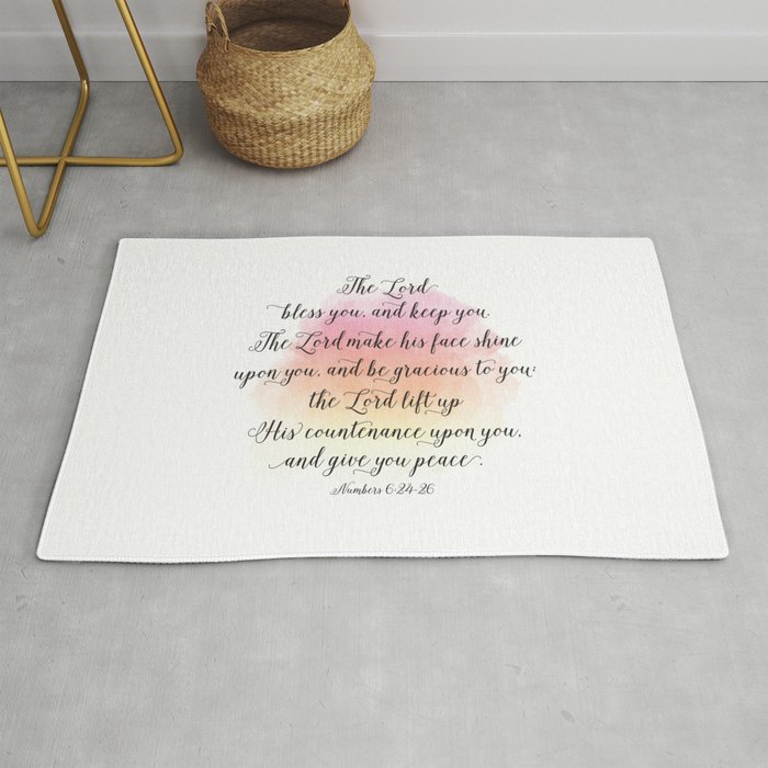 The Lord Bless You And Keep You The Lord Make His Face Shine Upon You And Be Gracious To You Rug By Prettystock Society6