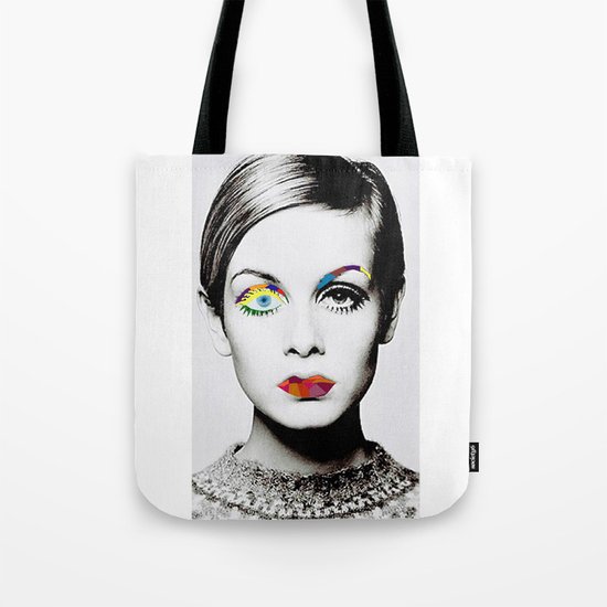 Twiggy Pop Art Tote Bag
