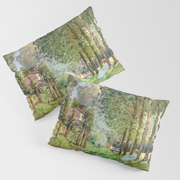Alfred Sisley - Rest along the Stream, Edge of the Wood Pillow Sham