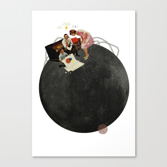 Life on Earth | Collage | White Canvas Print