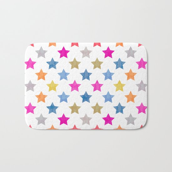 Colorful Star III Bath Mat