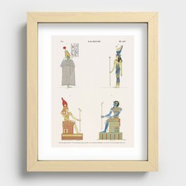 Left wall with Secos, Sanctuary, At the bottom of the pronaos, and Sanctuary on east wall from Monum Recessed Framed Print