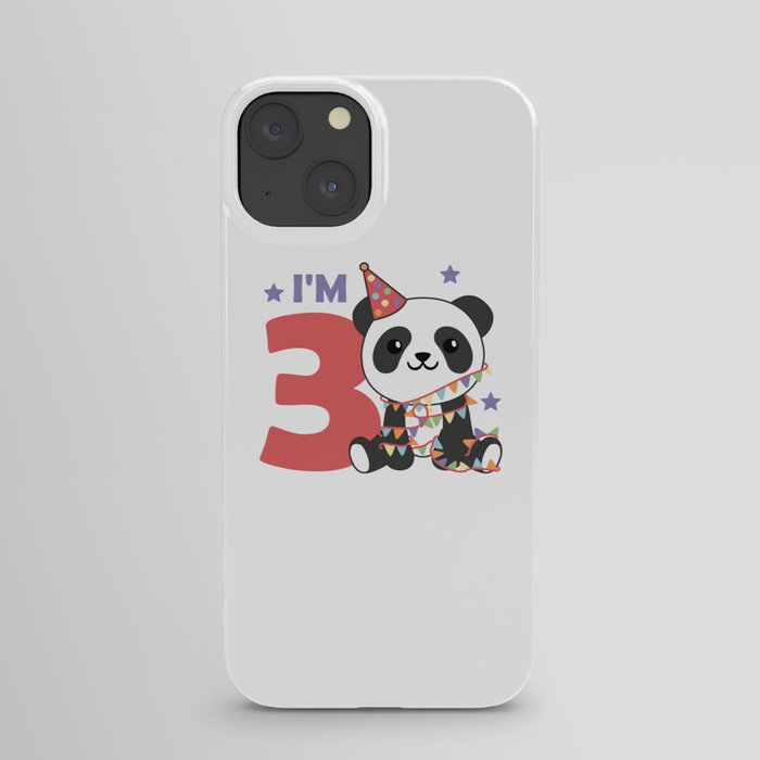 Third Birthday Panda For Children 3 Years iPhone Case