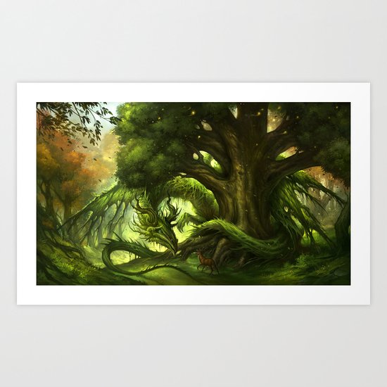 Green Dragon Art Print