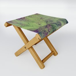 Turbulence No1 green and purple Folding Stool