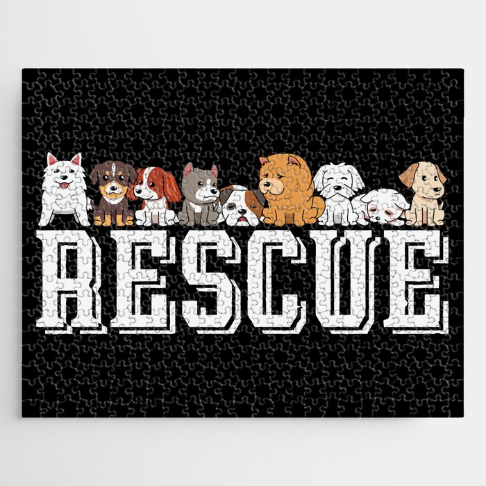 Rescue Dogs Adopt Dog Don’t Shop Jigsaw Puzzle