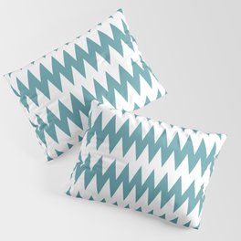 Aqua White Horizontal Ripple Stripe Pattern - Coloro 2022 Popular Color Turquoise Tonic 093-60-15 Pillow Sham