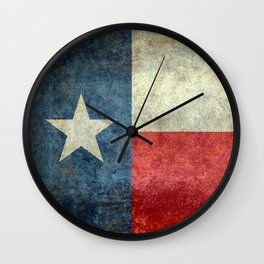 Texas flag of Texas Wall Clock