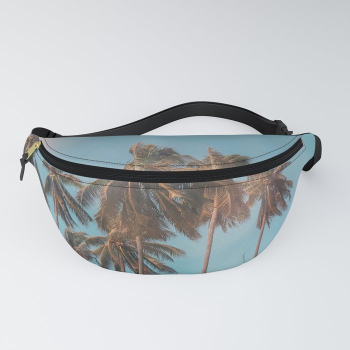Tropical Summer Palm Trees, Blue Sky Fanny Pack