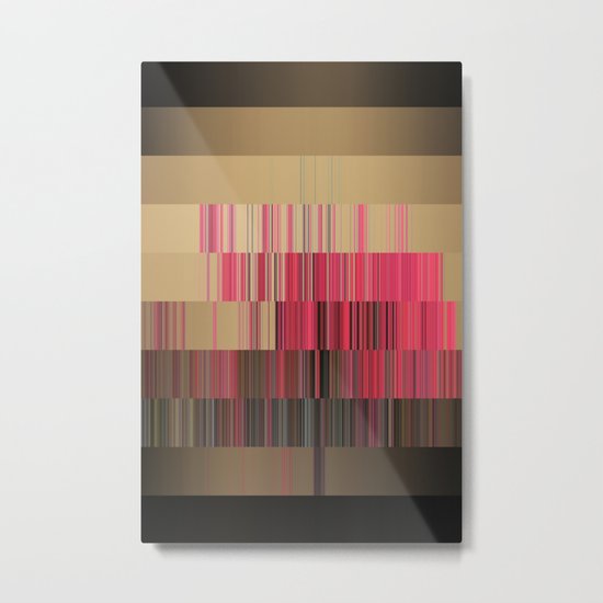 Pink Tree Stripe Metal Print