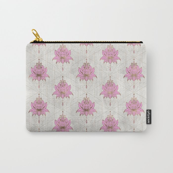 Lotus flowers pattern - pastels Carry-All Pouch