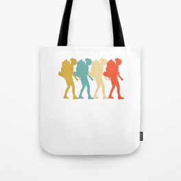 Retro Vitnage Hiking Girls Gift Tote Bag