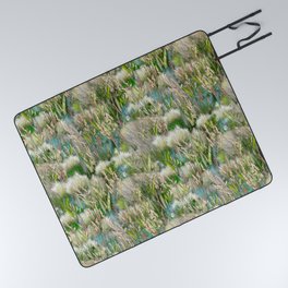 Wild Eco-friendly Native Grasses and Flowers in Spring Picnic Blanket