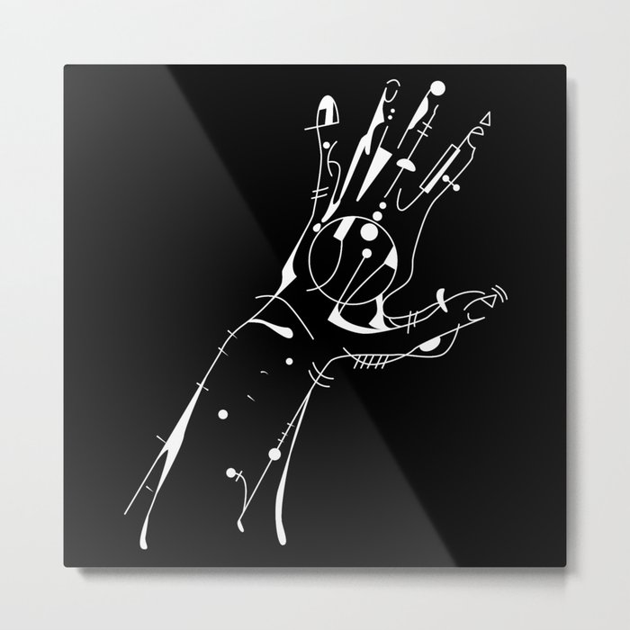 HAND STUDY #1 [black] Metal Print