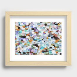 Abstract Geometrical Background from thin digital fibre Recessed Framed Print