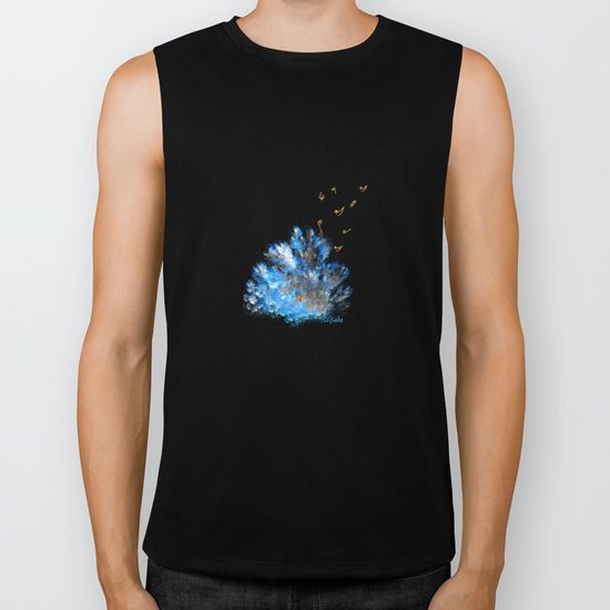 Blue coral melody Biker Tank
