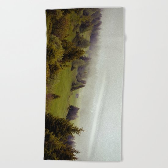 Misty Forest Beach Towel