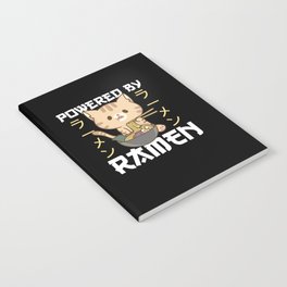 Powered By Ramen Cute Cat Eats Ramen Notebook