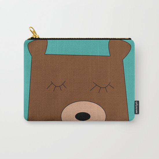 Bear in love Teal Carry-All Pouch