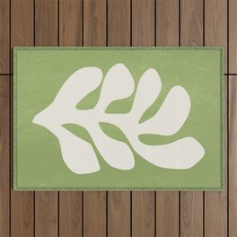 Forest Green Leaf: Matisse Paper Cutouts V Outdoor Rug