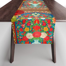 Art nouveau,patchwork,floral,flowers,ornamental  Table Runner