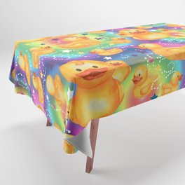 Rainbows and Ducks Tablecloth