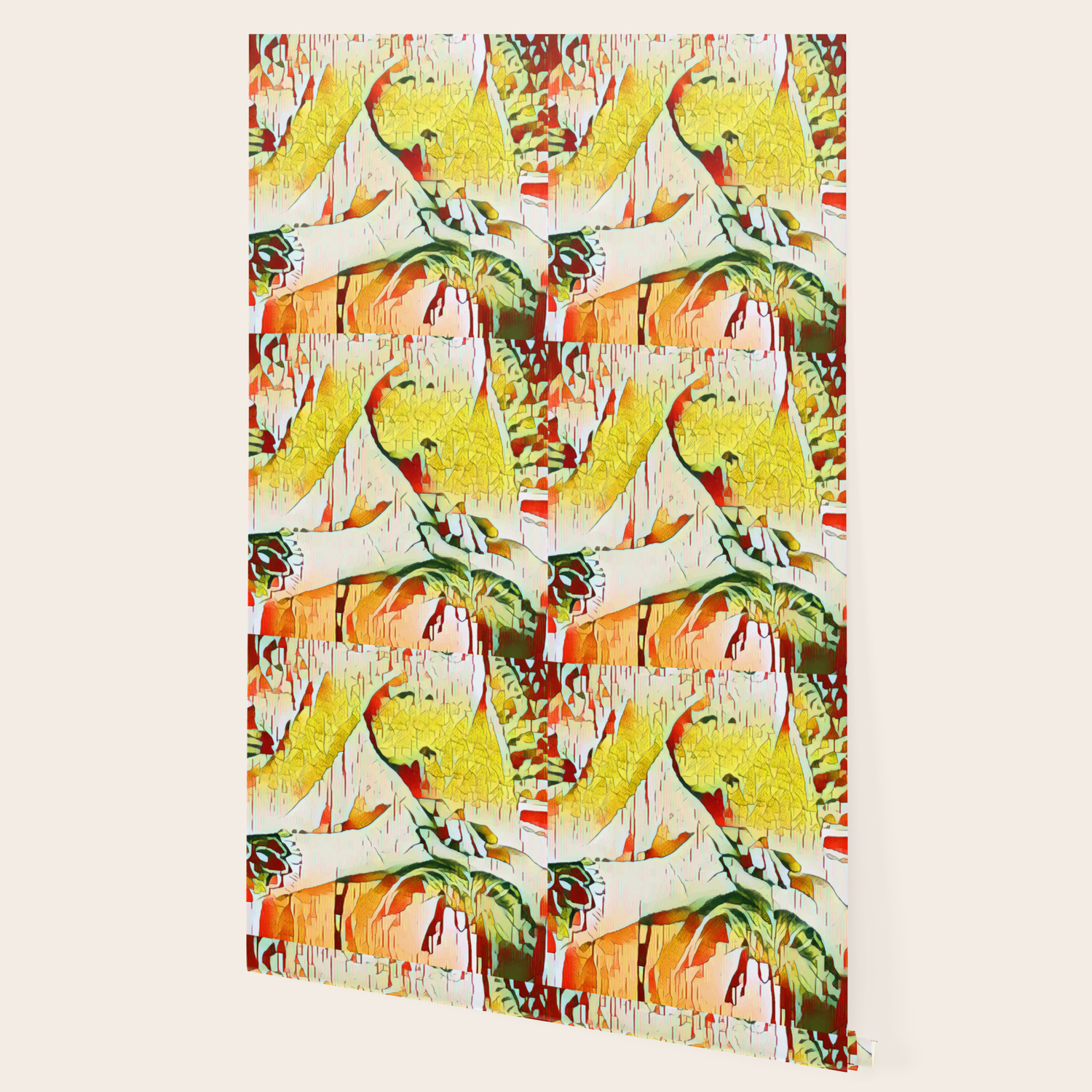 Girl With A Tattoo Yellow Wallpaper By Bespired Society6