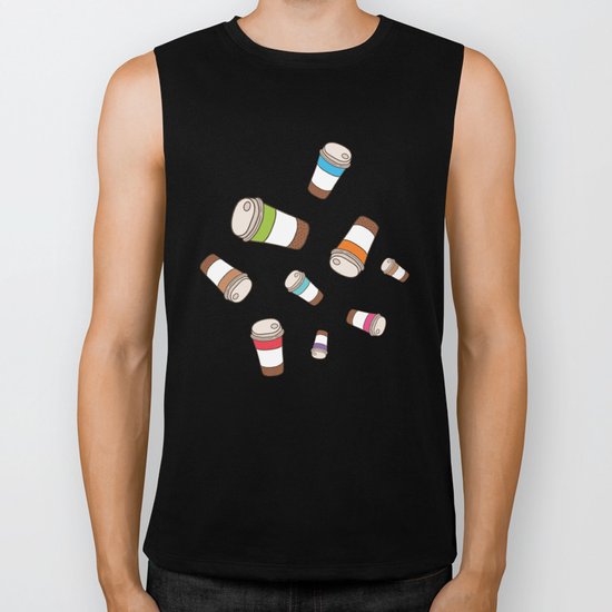 Coffee pattern Biker Tank