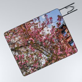 New York City cherry blossom Picnic Blanket