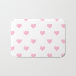 Pink Hearts Pattern Bath Mat | Pinkeherzen, Artprint, Hearts, Pink, Heartpattern, Rucksack, Geschenkidee, Geburtstag, Geburtstagsgeschenk, Herzen 