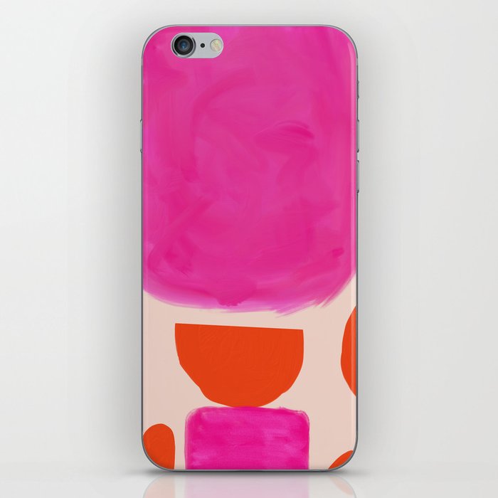 Abstract in Hot Pink and Orange iPhone Skin
