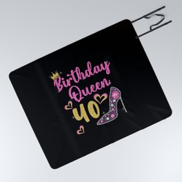 40th birthday queen 40 years forty Picnic Blanket