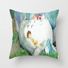 Totoro's Nap Throw Pillow