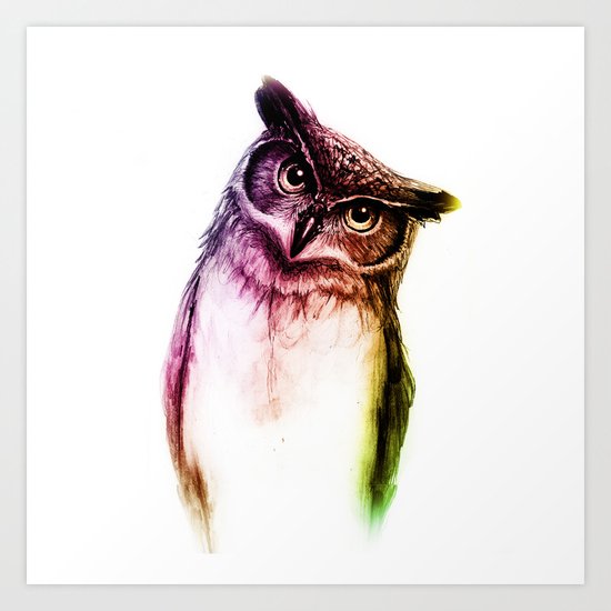 The wise Mr. Owl Art Print
