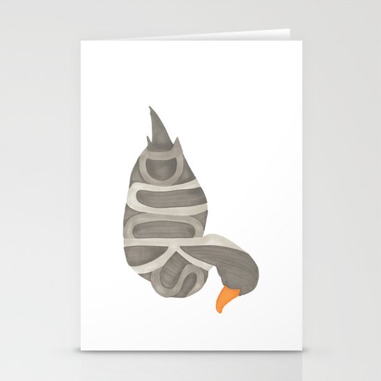 Ducks Typography Stationery Cards