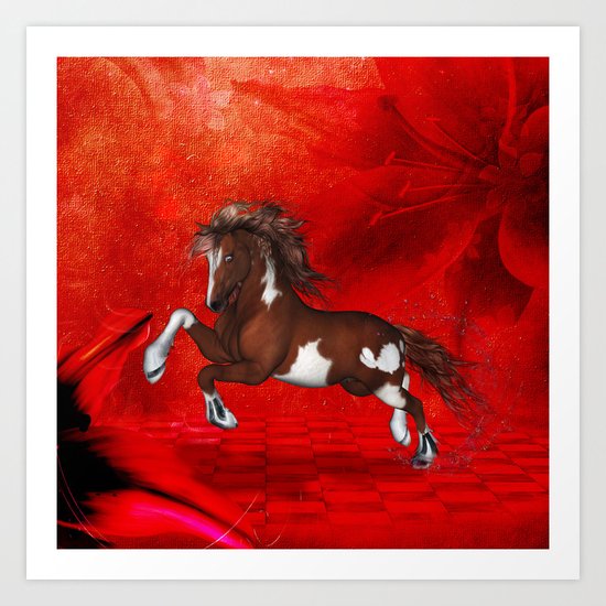 Beautiful wild horse Art Print