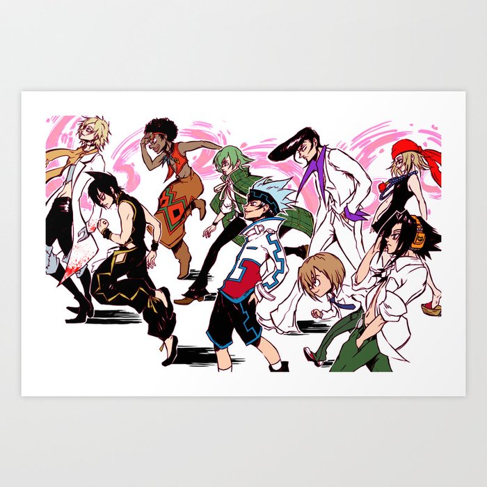 Get Wallpaper Shaman King Characters Art Print By Planet Uta Society6 For Android Free
