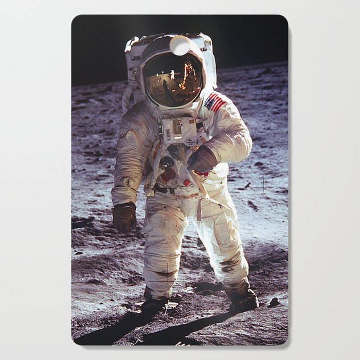 Apollo 11 Astronaut Buzz Aldrin Walking on the Moon 1969 Cutting Board