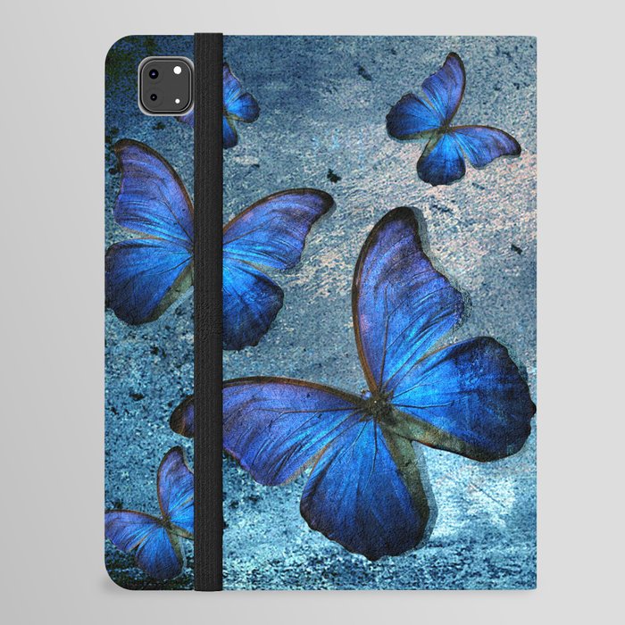 Butterfly Blue Vintage  iPad Folio Case