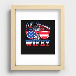 All american Wifey US flag 4th of July Recessed Framed Print